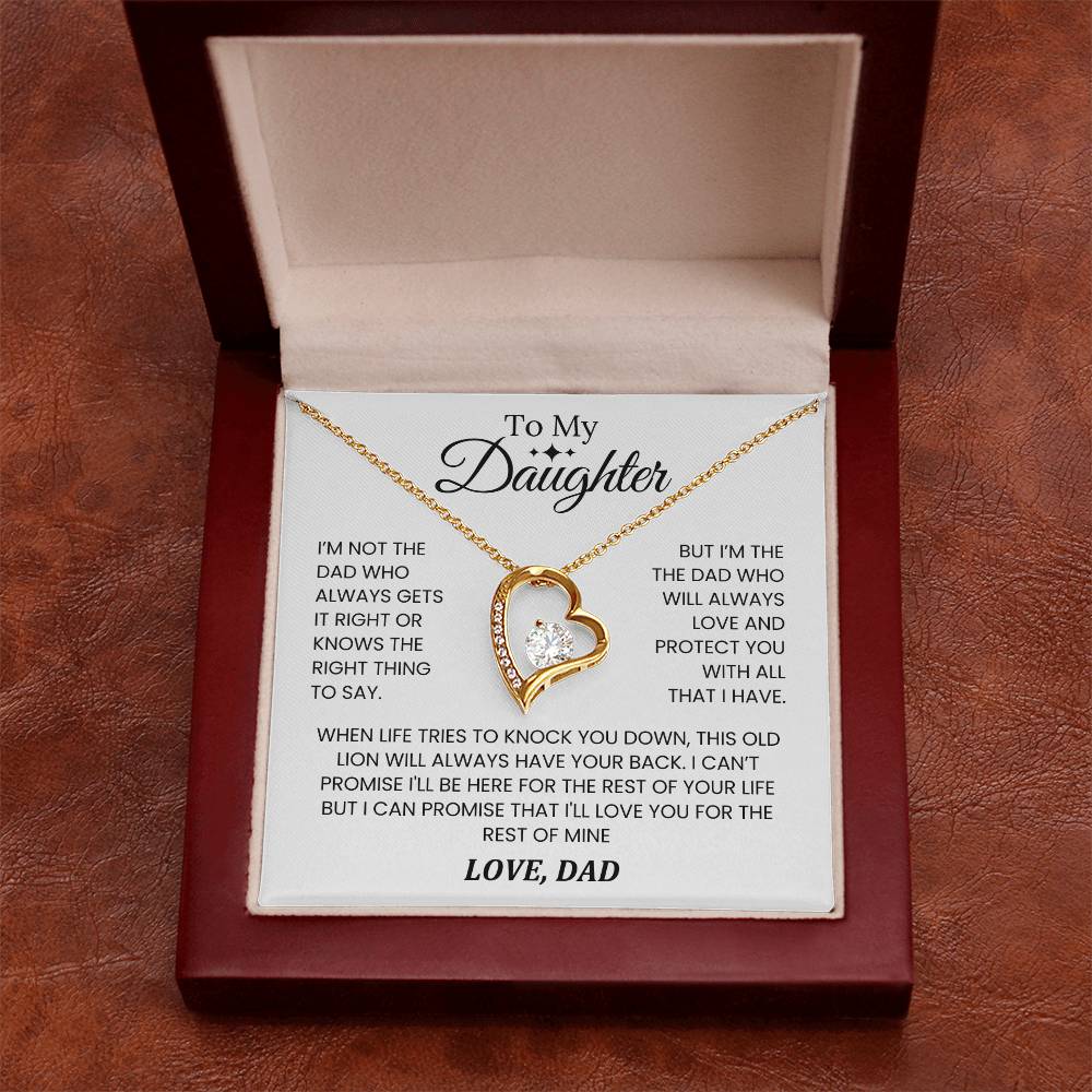 To My Daughter Forever Love Necklace, Perfect Gift from Dad