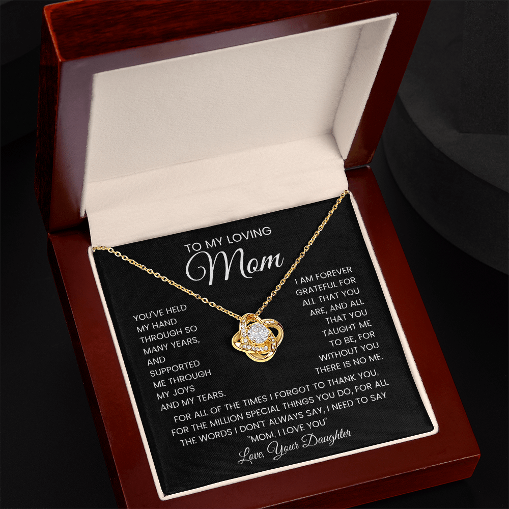 To My Loving Mom - Love Pendant Necklace from Daughter