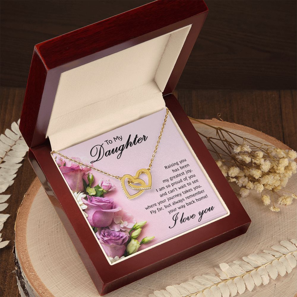 To My Daughter - Raising You Heart Necklace