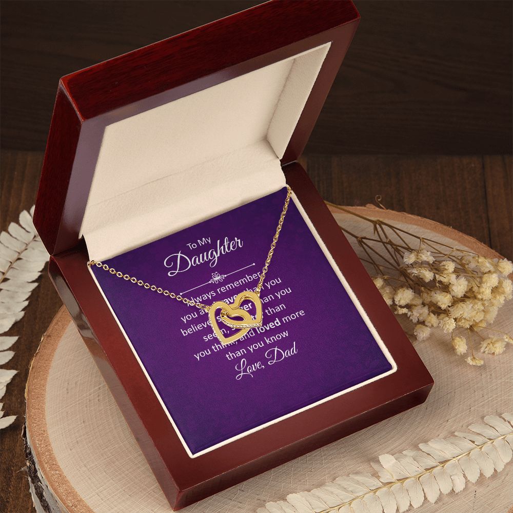 To My Daughter - Always Remember Heart Necklace