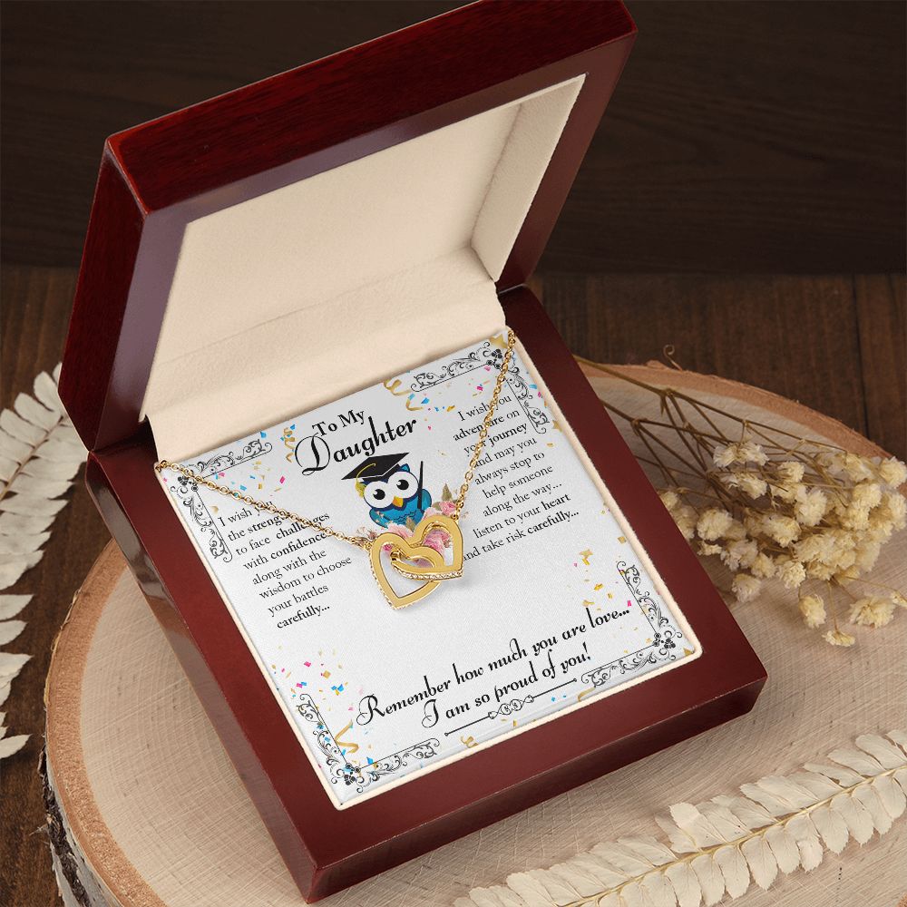 To My Daughter - Graduation Heart Necklace