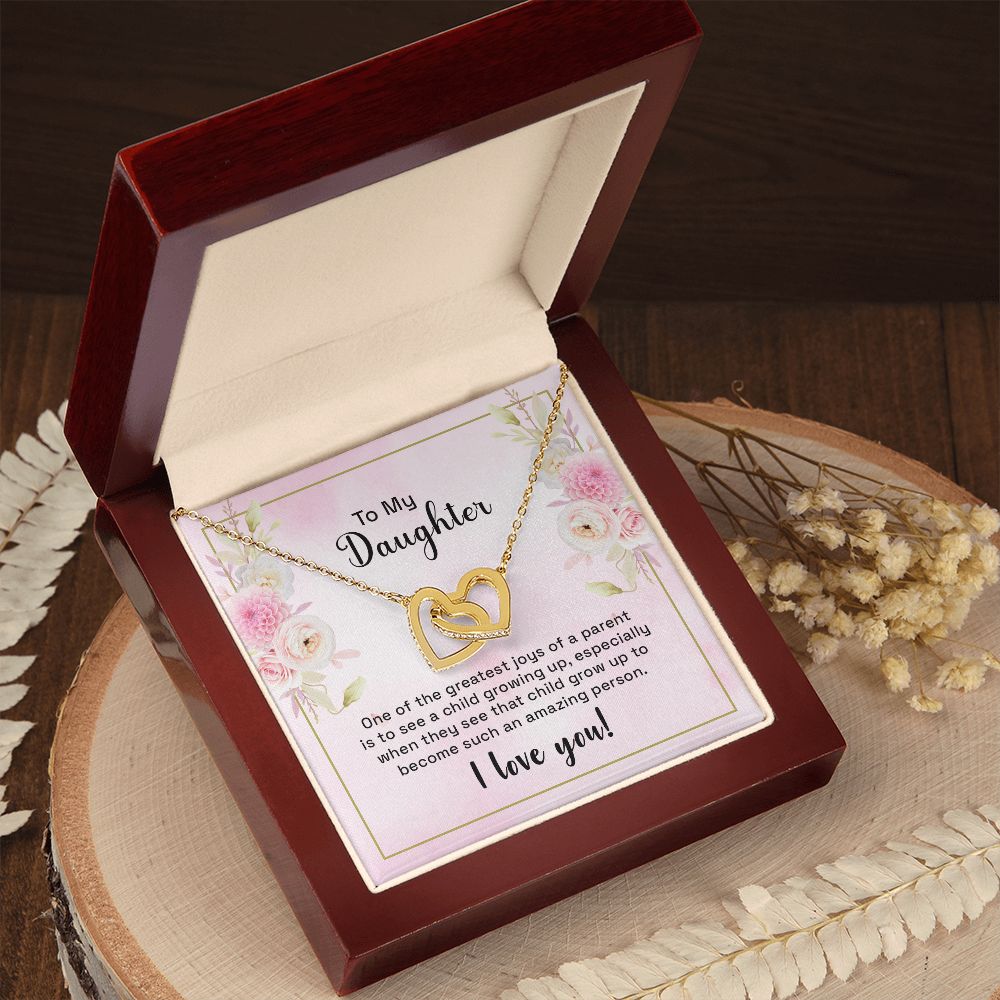 To My Daughter - Greatest Joys Heart Necklace
