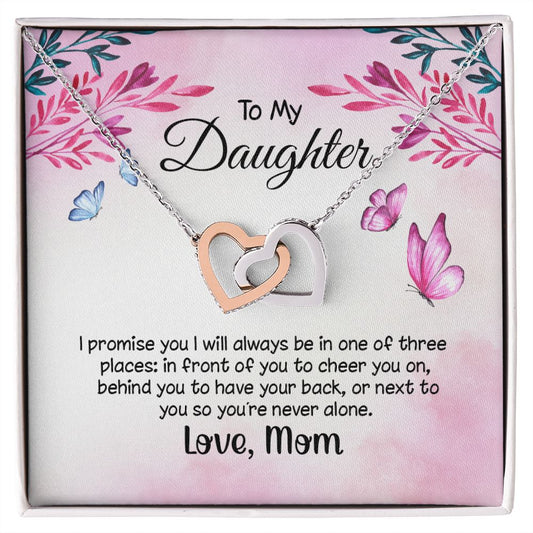 To My Daughter - I Promise You Heart Necklace